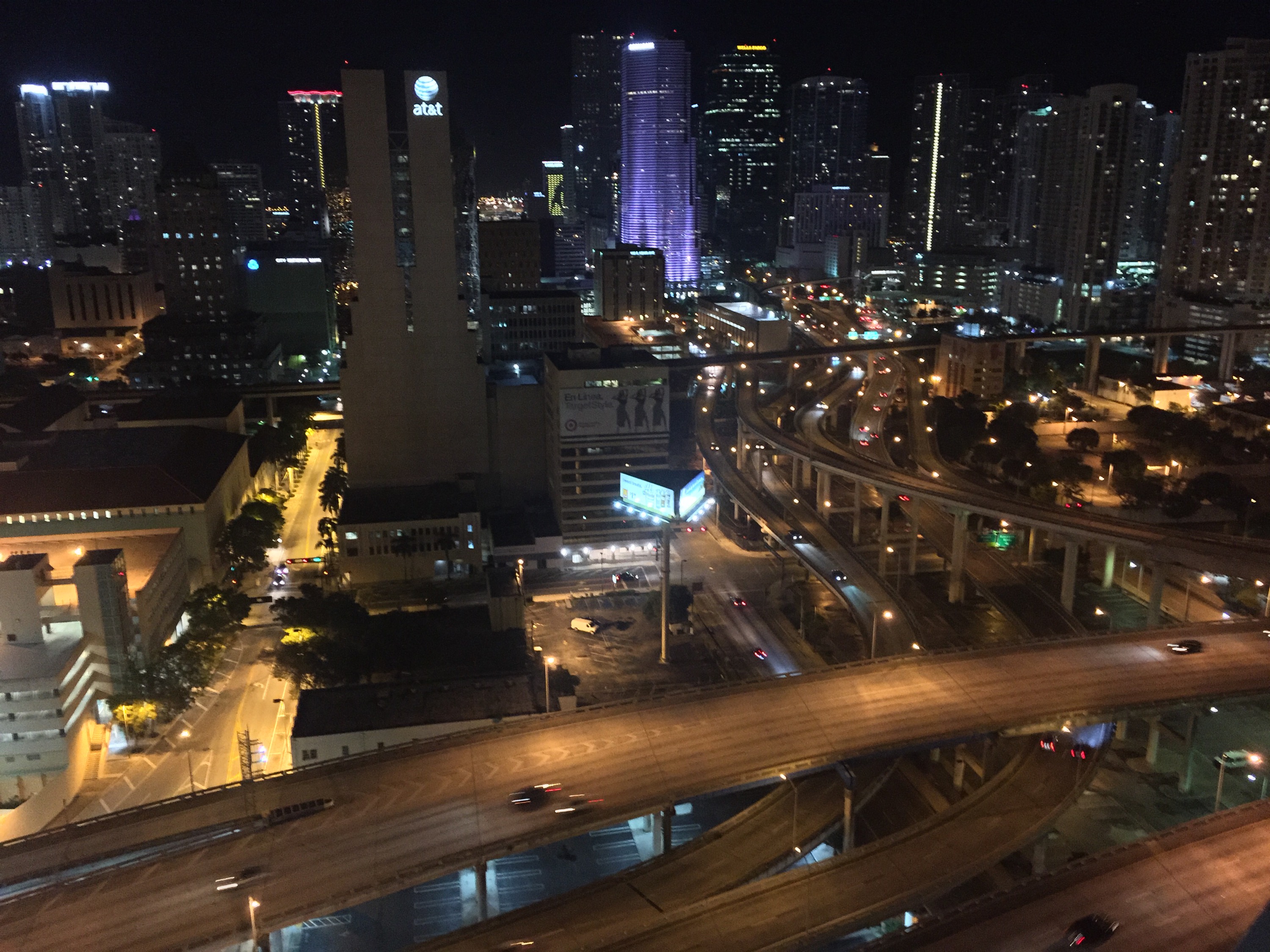 Downtown Miami Skyline at night