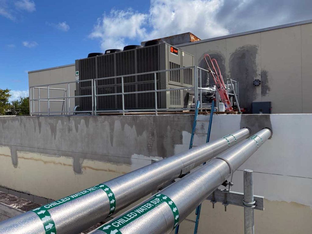 New rooftop chiller unit for Building 2 at Stranahan High School